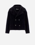 Herno PEA COAT IN WOOLEN CLOTH Black PE000042U334189300
