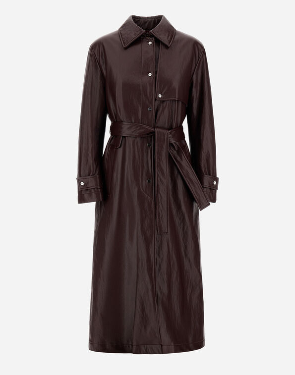 Herno LEATHER-EFFECT TRENCH COAT Bordeaux IM000209D129286715