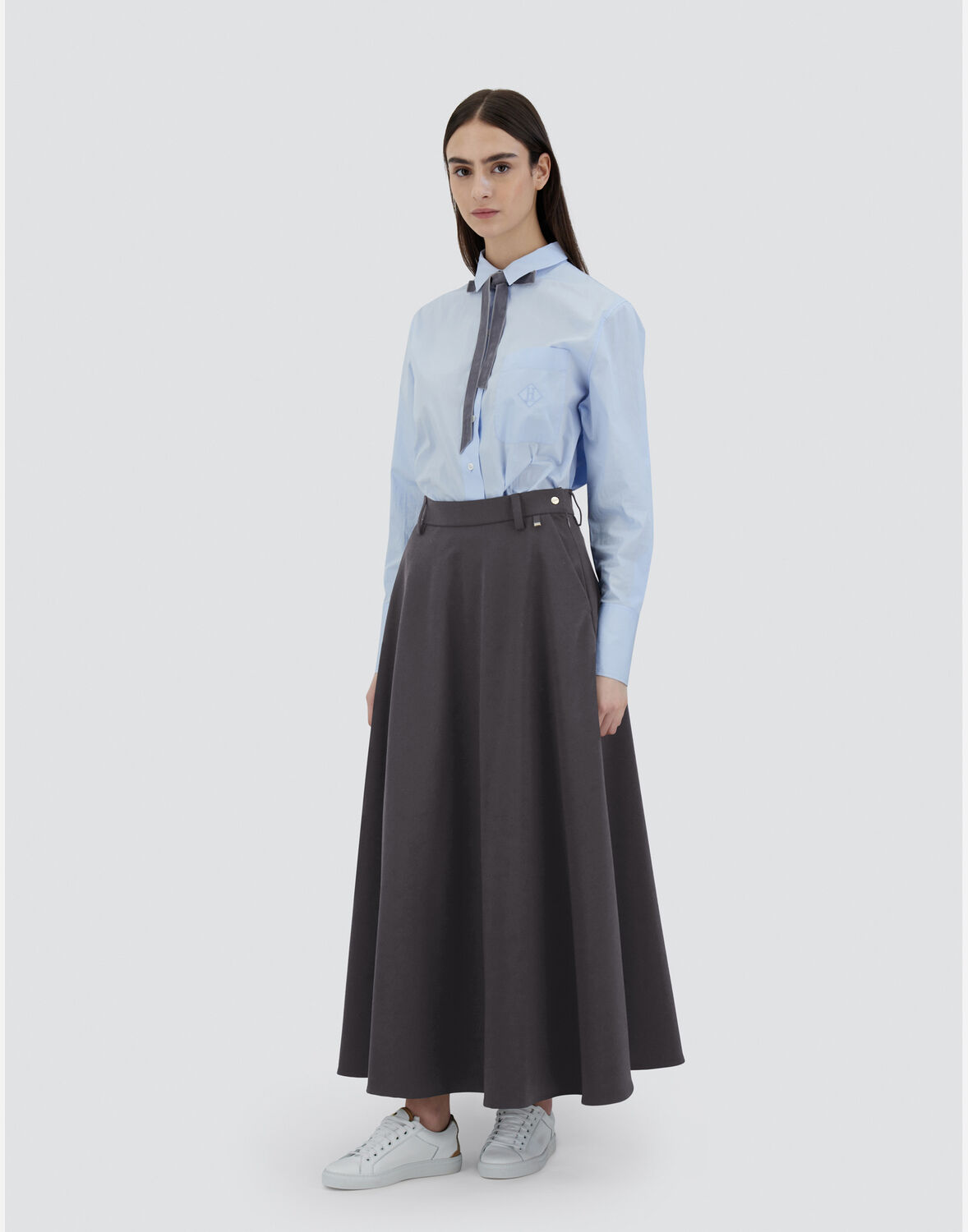 HERNO SKIRT IN SOFT WOOL 