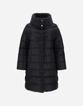 Herno OVERSIZE NYLON ULTRALIGHT COAT WITH LADY COLLAR Black PI1297D120179300