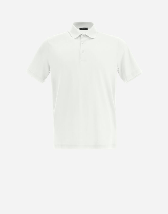 Herno POLO SHIRT IN CREPE JERSEY White JPL00115U520051000