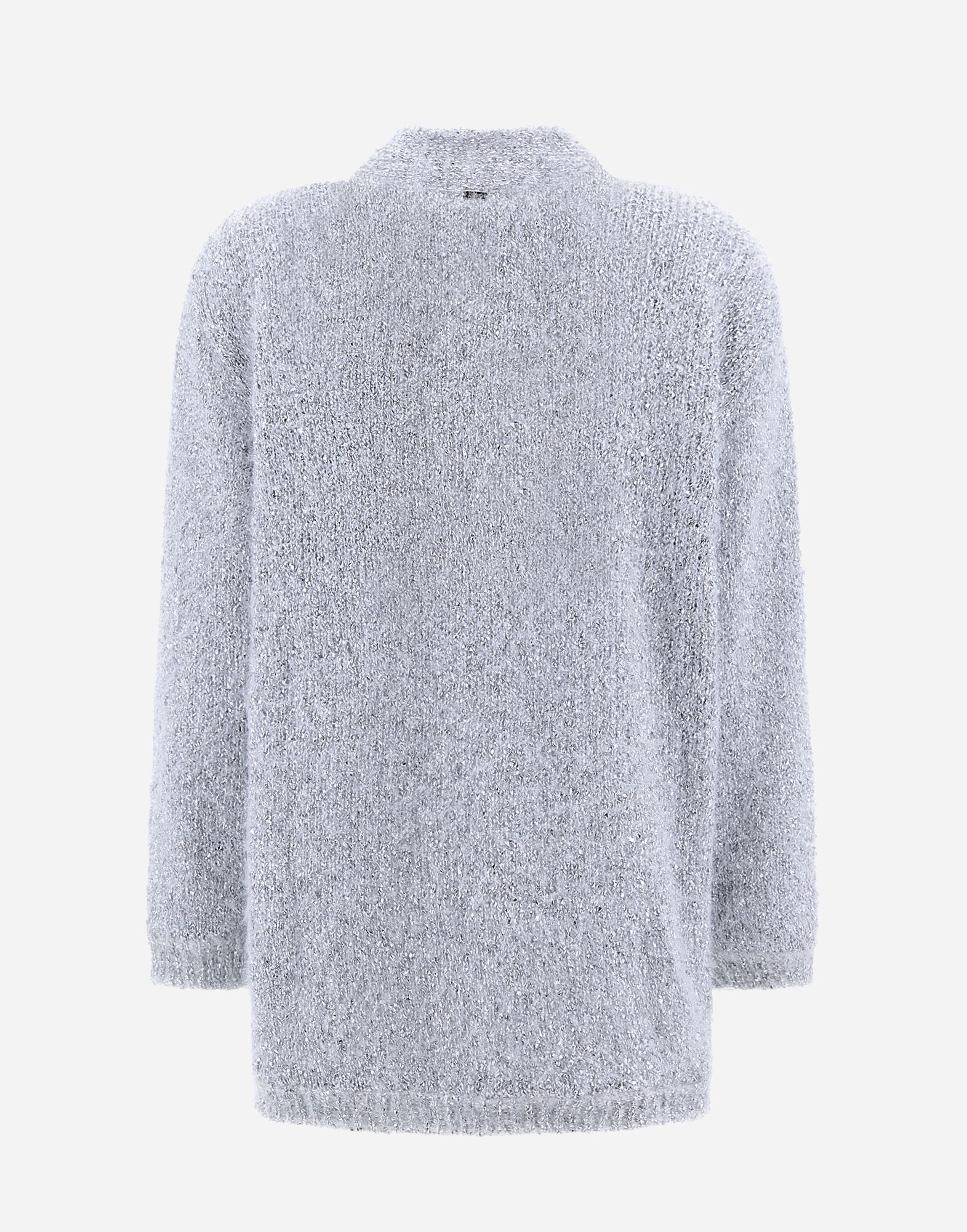 FRIZZY LUREX KNIT CARDIGAN in White Silver for Women Herno