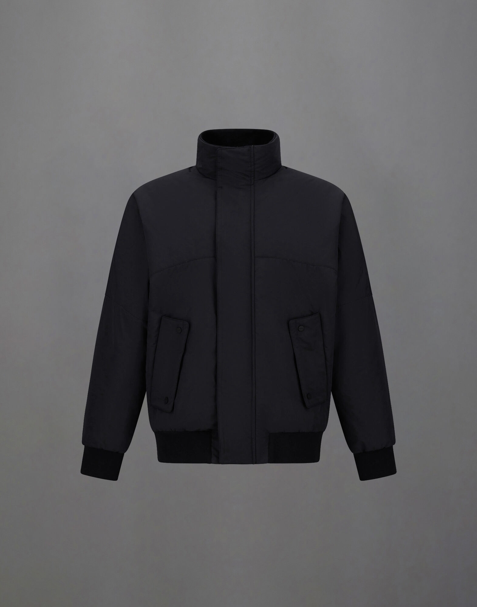 LAMINAR BOMBER JACKET IN ORGANIC TECH in Black | Herno®