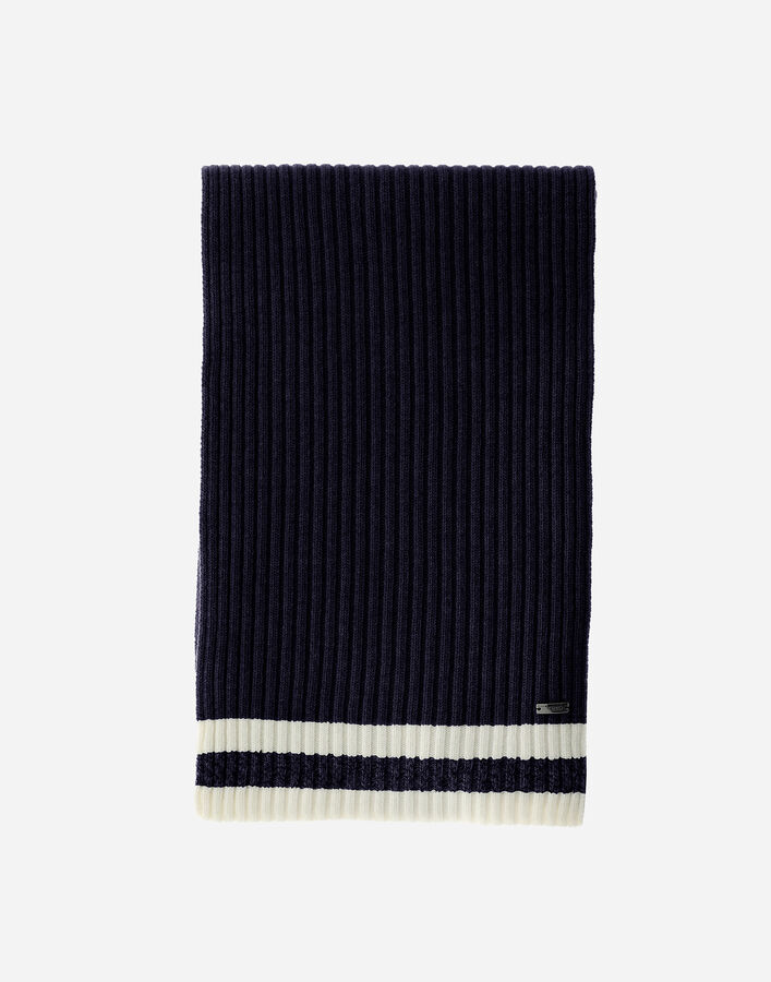 Herno RESORT SCARF IN DOUBLE RIB WOOL Navy Blue SCP0004UR702929200