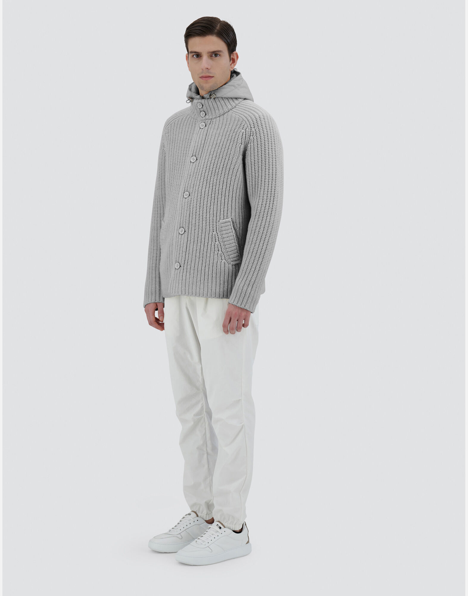 CARDIGAN IN INFINITY WOOL AND ECOAGE in Putty for Men Herno