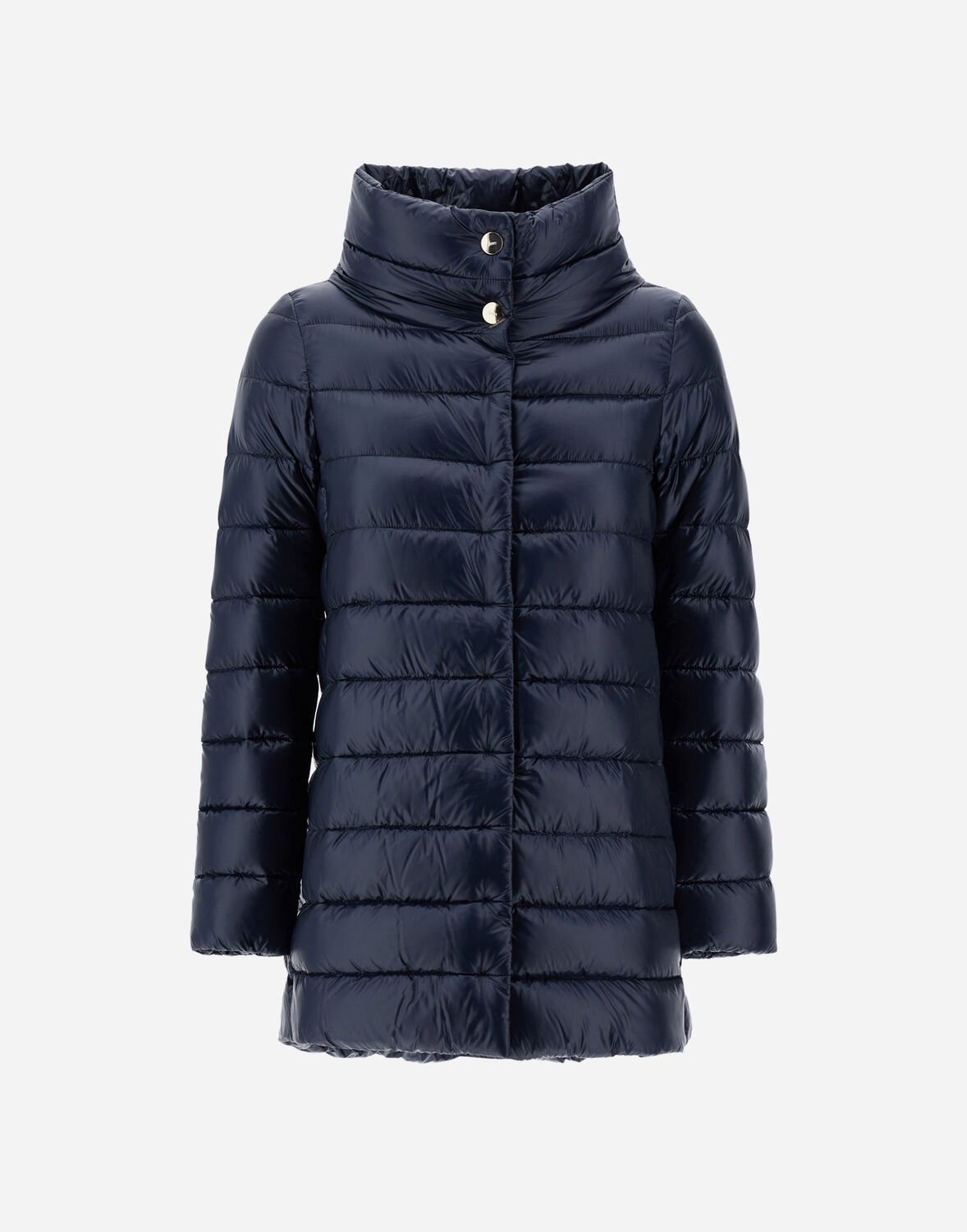Herno Amelia Funnel-neck Padded Jacket In Navy Blue