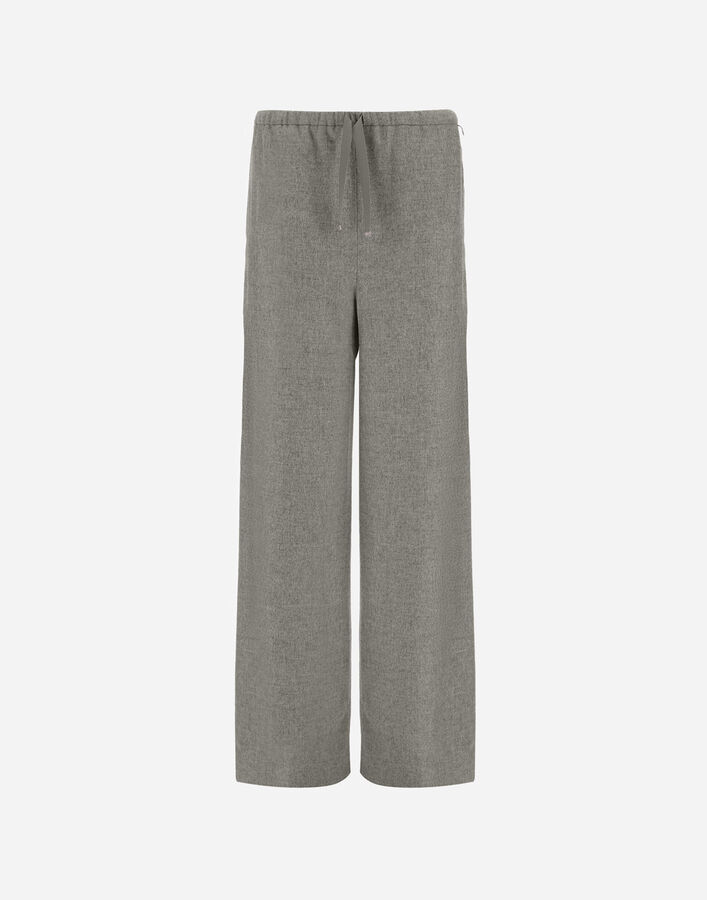 Herno RESORT TROUSERS IN CASHMERE AND SILK Light Grey PT00050DR380879410