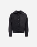 Herno BLOWN ALPACA WOOL CARDIGAN Black MC000187D703089300
