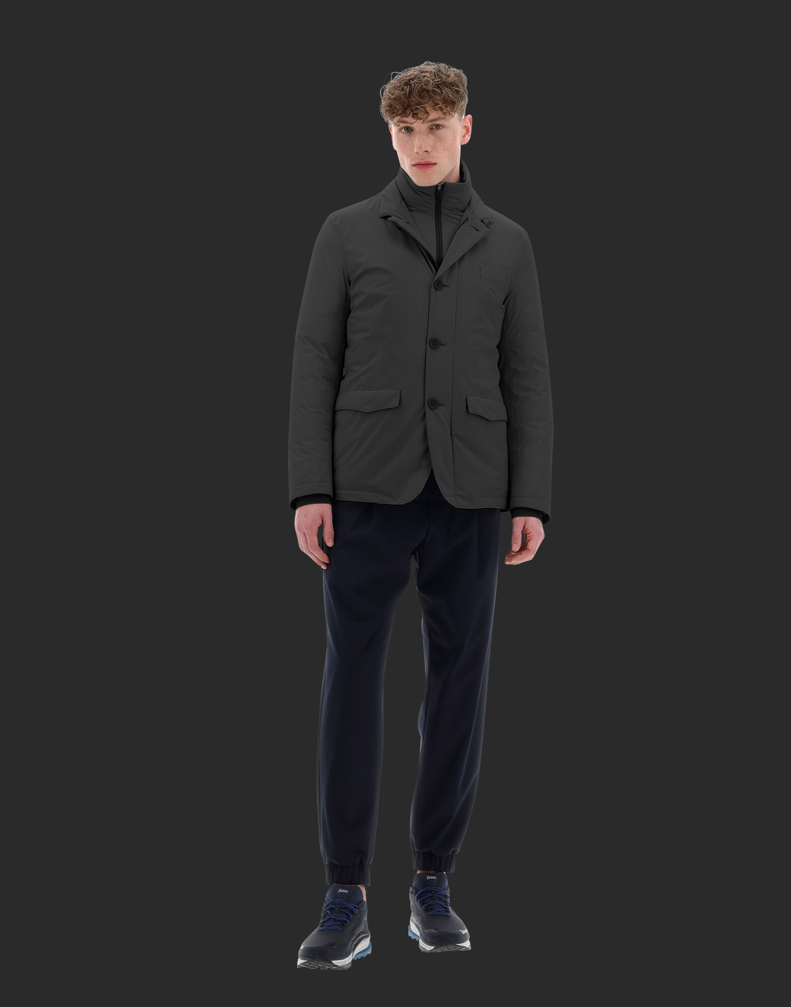 LAMINAR BLAZER IN GORE TEX in Badger grey for Men Herno