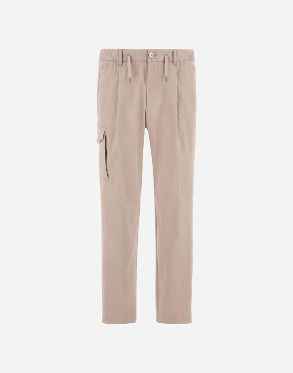 Herno RESORT TROUSERS IN STRETCH COTTON Chantilly PT00050UR133281985
