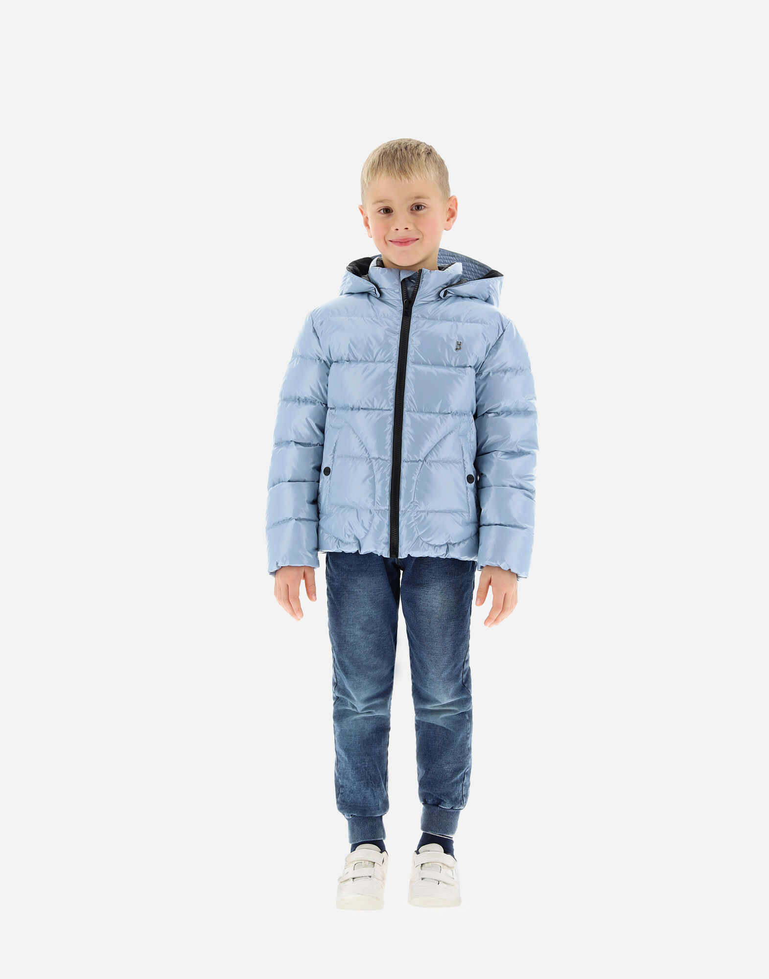BOMBER JACKET IN GLOSS in Light Blue for Kids | Herno®