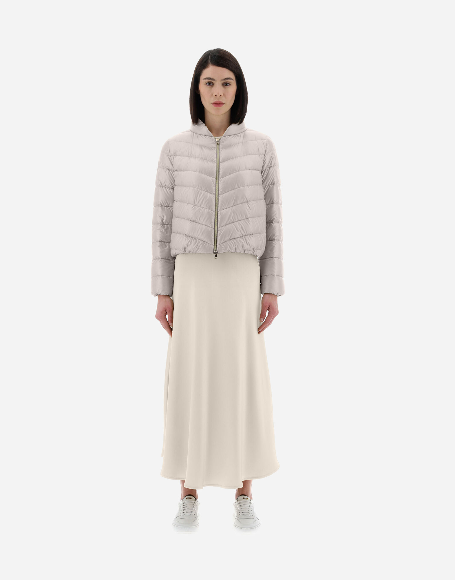 PIUMINO CORTO NYLON ULTRALIGHT HDM in Ice for Women | Herno®