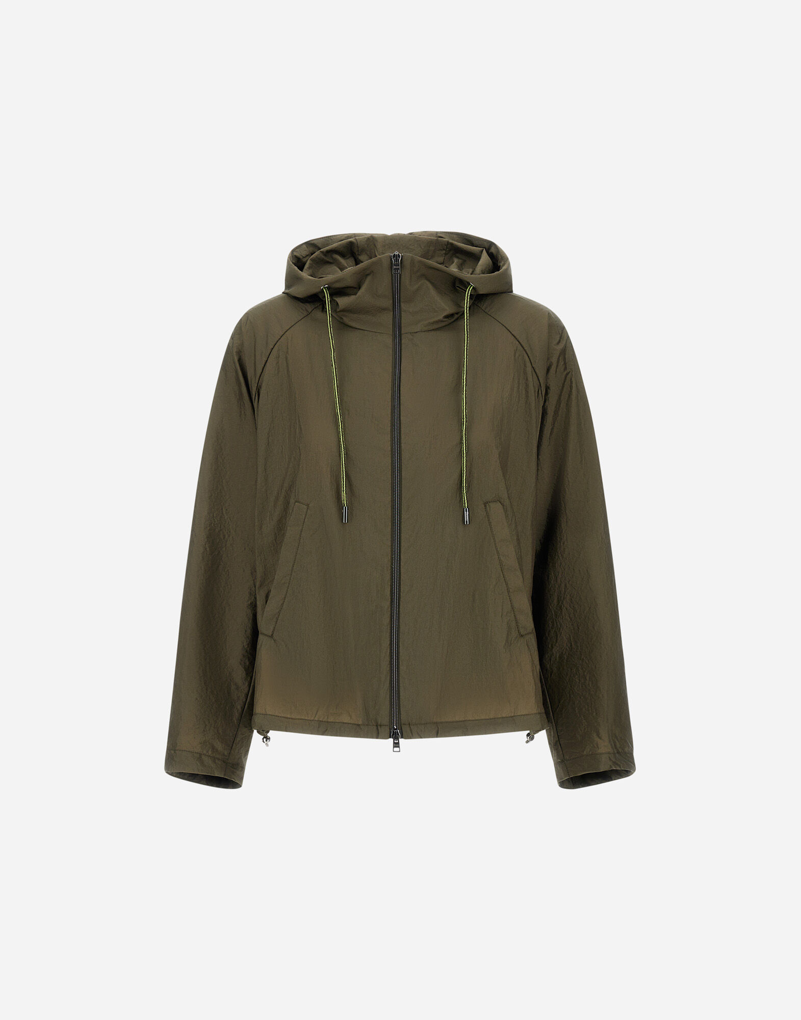 SHINY TECH CRINKLE JACKET in Light Military for Women | Herno®
