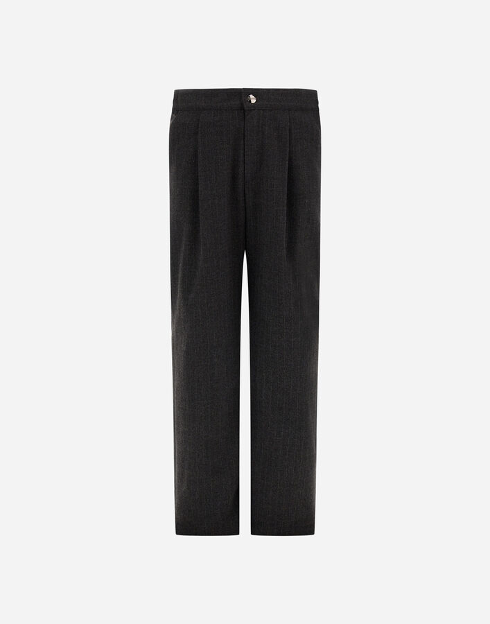 Herno PINSTRIPED TECHNICAL FABRIC TROUSERS Iron PT000006B12935S9487