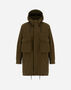 Herno LONG PARKA IN WAXED TECH COTTON Military PA000162U13800Z7740