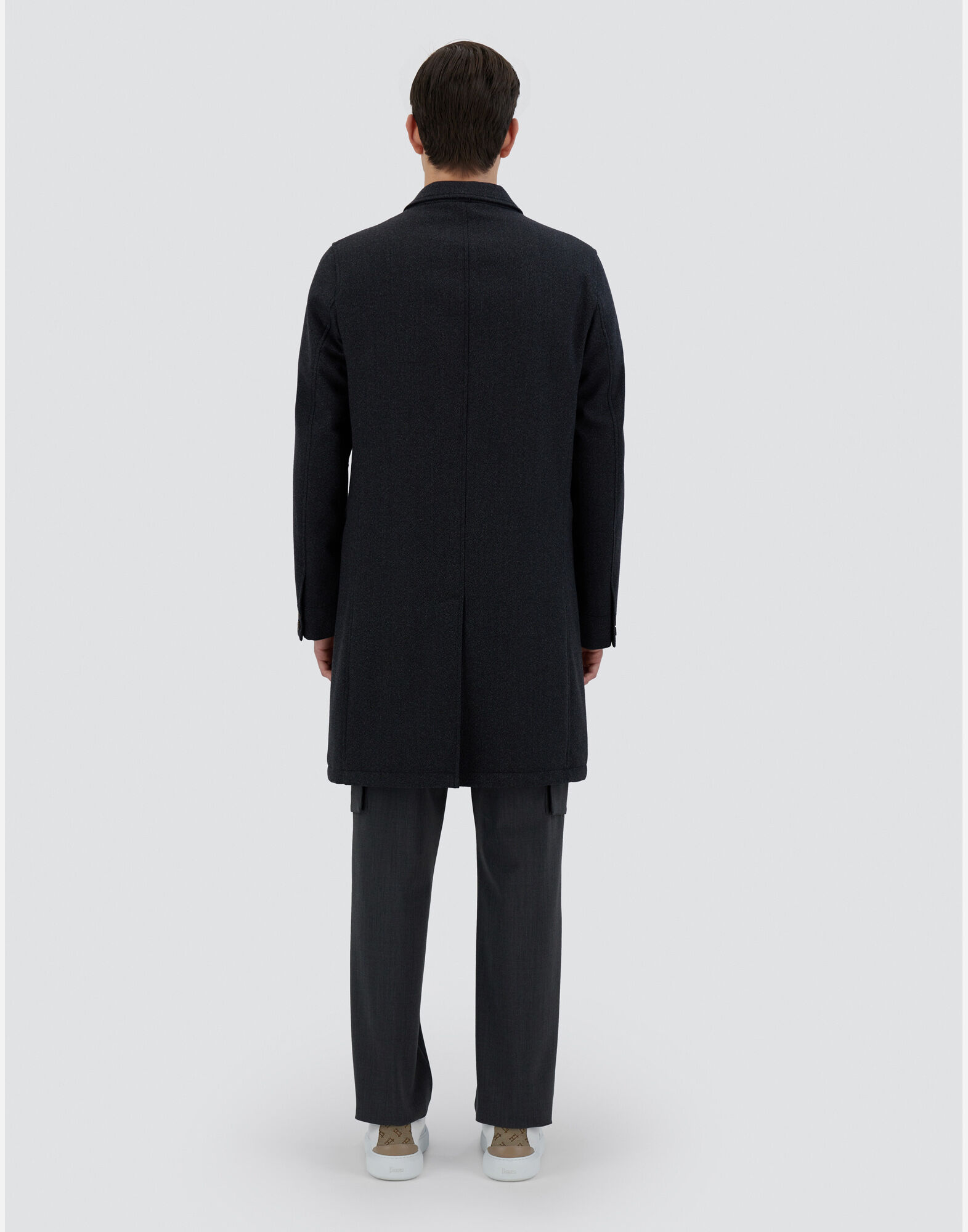 ABRIGO DE TWEED DE LANA en Gris de Hombre Herno