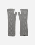 Herno DIVA CABLE-KNIT SLEEVE GLOVES Light Grey MANIC03125259410