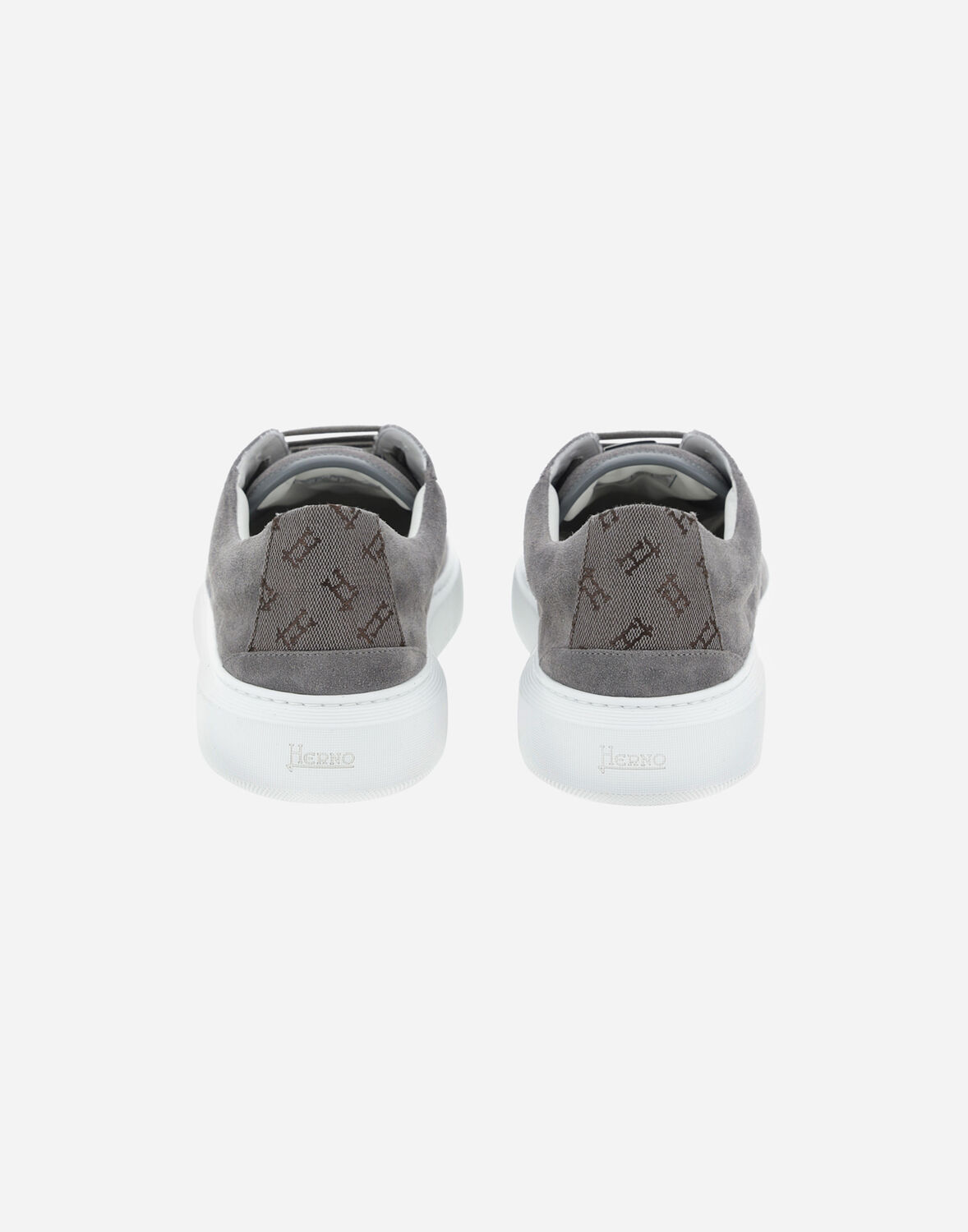 Herno Suede And Monogram Trainers - Male Shoes Grey 46 In グレー