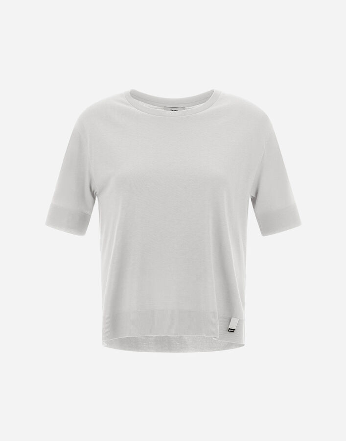 Herno T-SHIRT IN GLAM KNIT EFFECT White JG000223D520561000