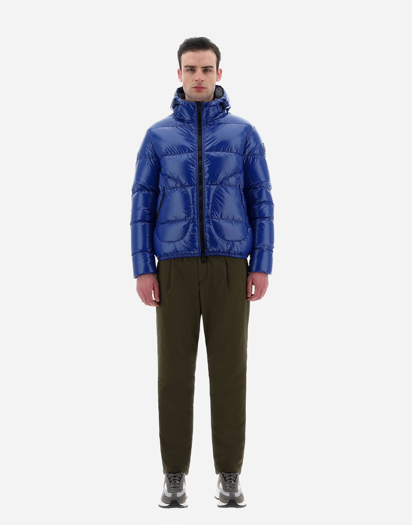 BOMBER JACKET IN GLOSS in Cornflower blue for Men Herno
