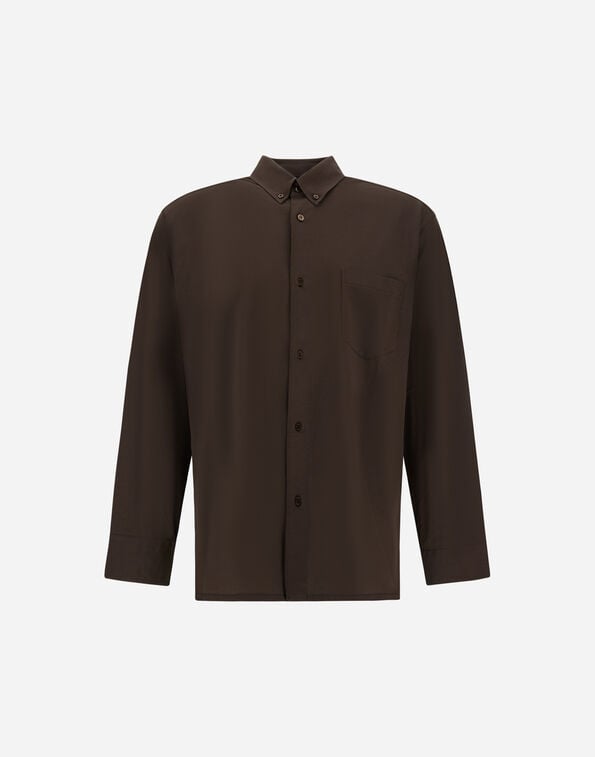 Herno SHIRT IN JERSEY CREPE Brown JPL00149U520058800