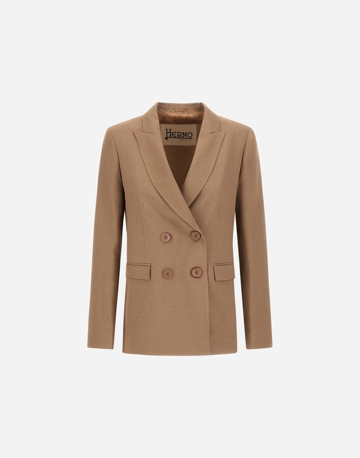 Herno BLAZER IN SOFT BRIGHT LINEN BLEND Dove Grey GA000333D127872700