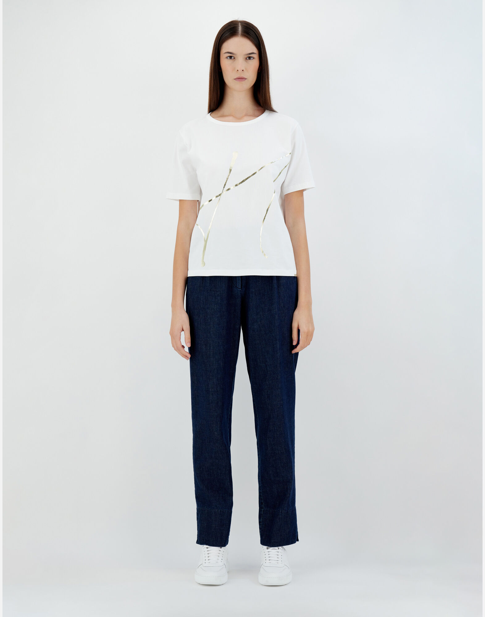 Herno ☆ ヘルノ インターロック ジャージー Tシャツ レディース インターロック ジャージー Tシャツ ホワイト
