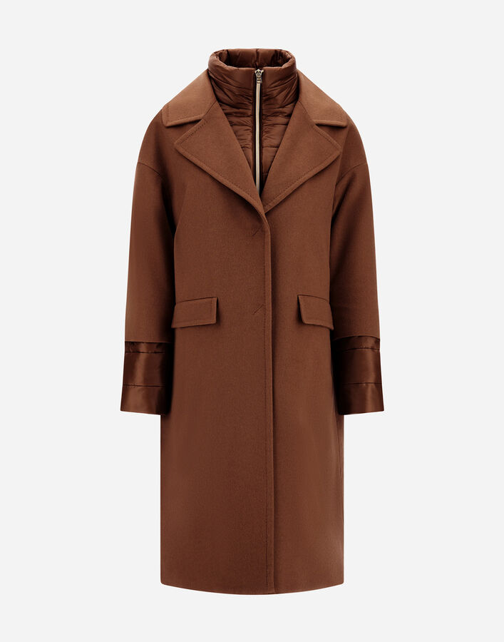 Herno COAT IN PURE CASHMERE AND NYLON ULTRALIGHT Leather GC000528D381262240