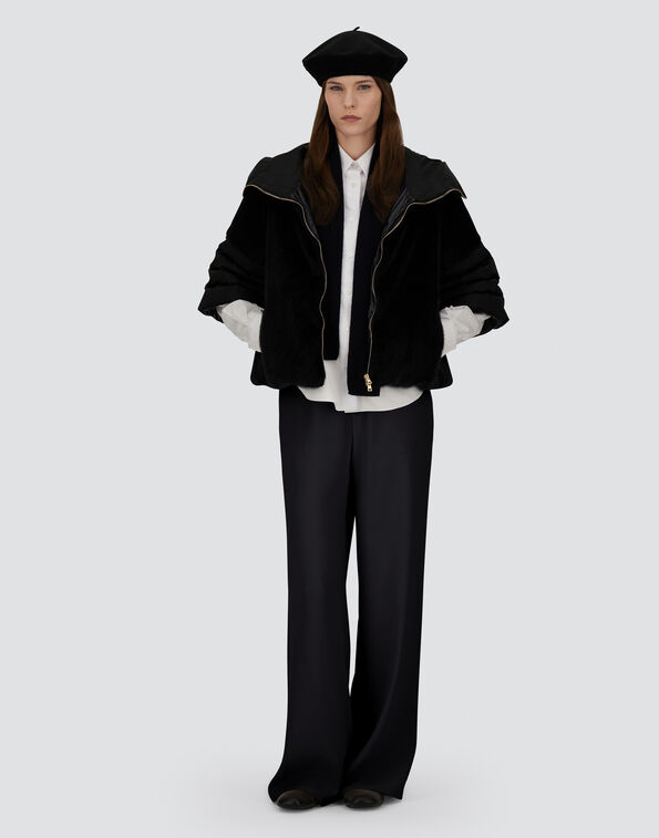 MATTE CREPE SATIN TROUSERS Herno product thumbnail image view 2