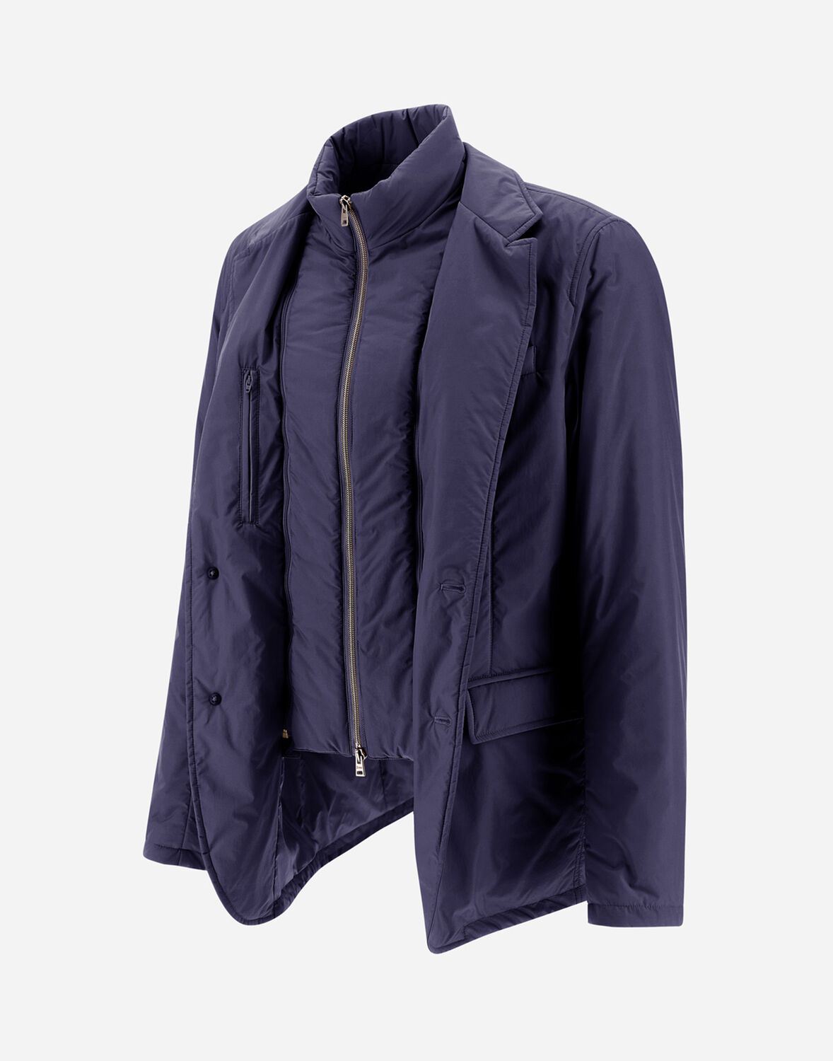 Herno Blazer In Ecoage In New Blue