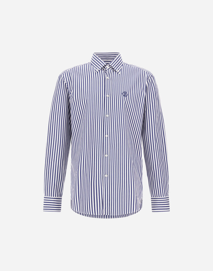 Herno SHIRT IN STRIPED POPELINE Navy Blue CM000027U133179200