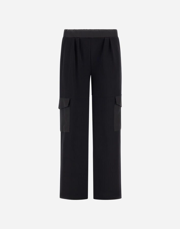 Herno TROUSERS IN 100% COTTON INTERLOCK AND ARENDELLE Black PT000141D521179300