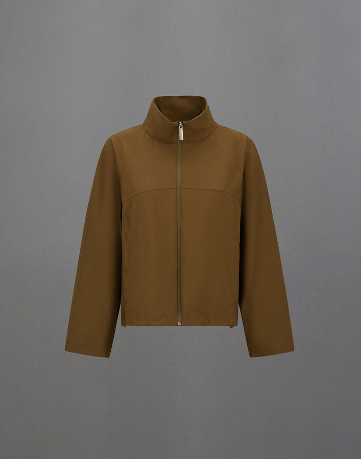 Herno LAMINAR JACKET WITH HIGH COLLAR IN WOOL TOUCH Olive Green GI00146DL128477305