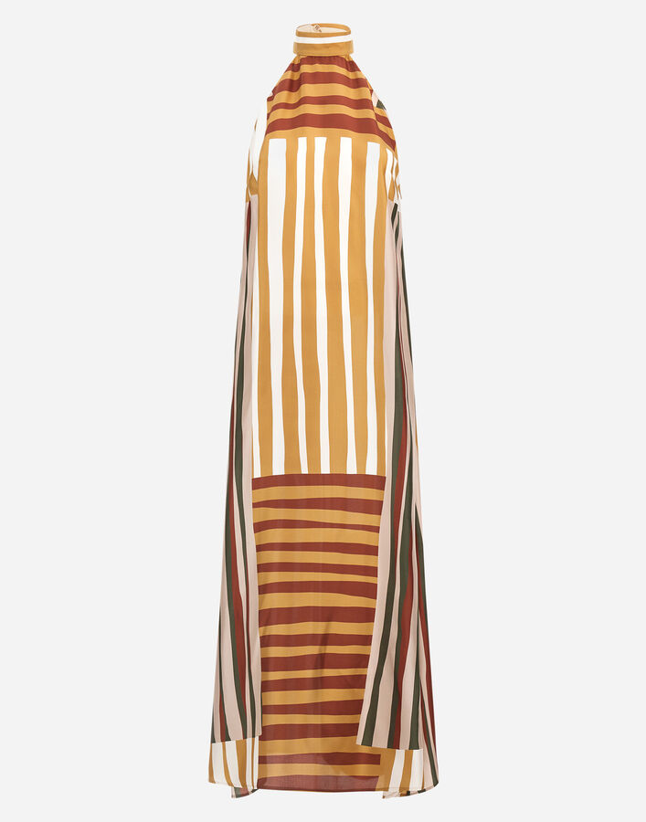 Herno RESORT DRESS IN SILK WITH A RADIANT TEXTURE Multicolor AB00026DR16020P9998