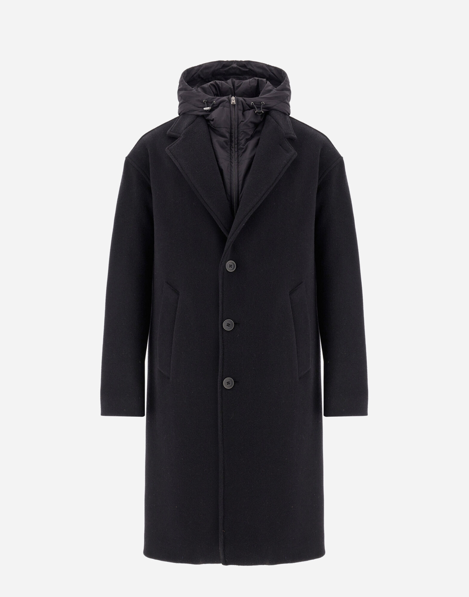 Herno black coat outlet
