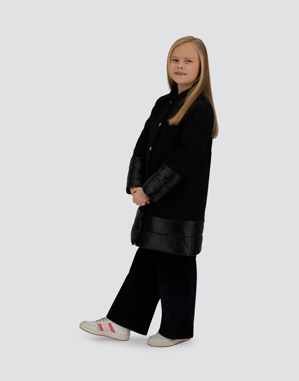 Herno BUTTONED COAT IN ECOWOOL AND NYLON ULTRALIGHT Black CA000020G333449300