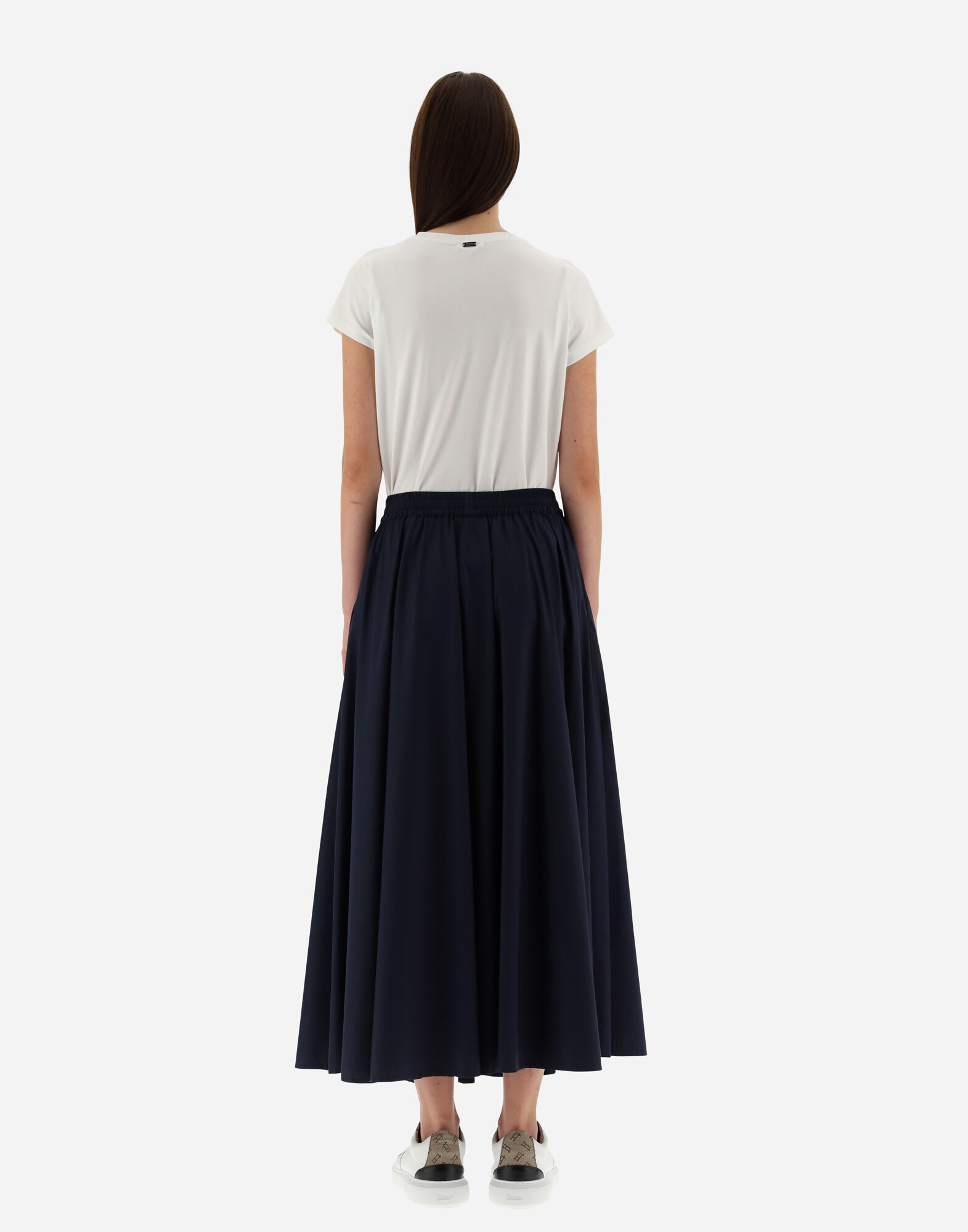 【 HERNO 】ストレッチ ナイロン スカート レディース ライトナイロンストレッチ スカート ブルー | Herno