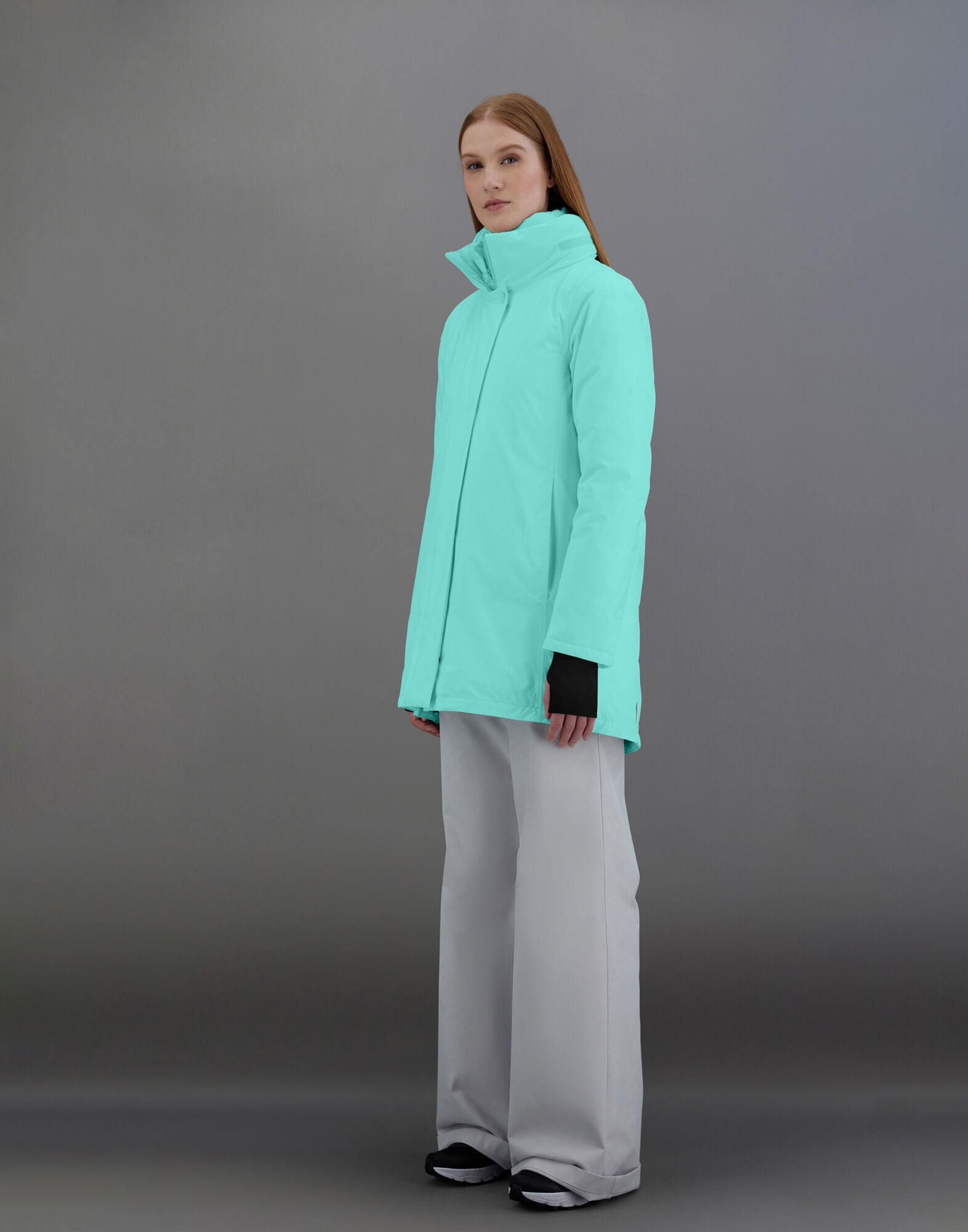 LAMINAR A-SHAPE JACKET IN 2 LAYERS GORE-TEX in Pastel Green LAMINAR A-SHAPE JACKET IN 2 LAYERS GORE-TEX in Pastel Green