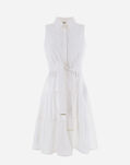 Herno COTTON, MONOGRAM AND TECHNO TAFFETA' DRESS White AB000007D131761000