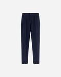 Herno TROUSERS IN STRETCH COTTON VELVET Navy Blue PT000159U13268S9200