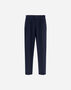 Herno PANTALONI IN STRETCH COTTON VELVET Blue Navy PT000159U13268S9200