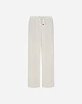 Herno RESORT TROUSERS IN COTTON FEEL WITH DRAWSTRING Natural PT00051DR125311100