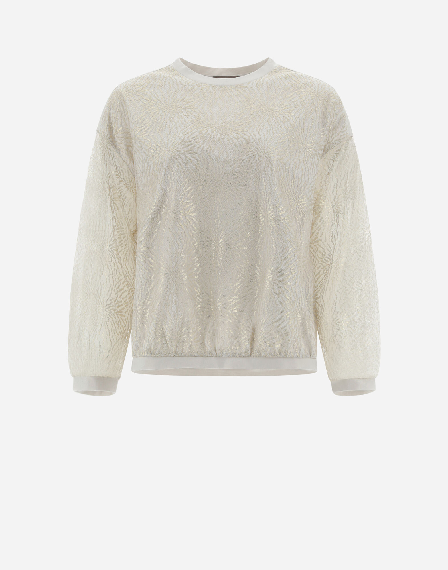 RESORT CHIC COTTON JERSEY & NEW LACE Tシャツ シャンティイ | Herno 