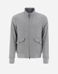 Herno BOMBER JACKET IN CLASSY LINEN Light Grey GI000349U171239406