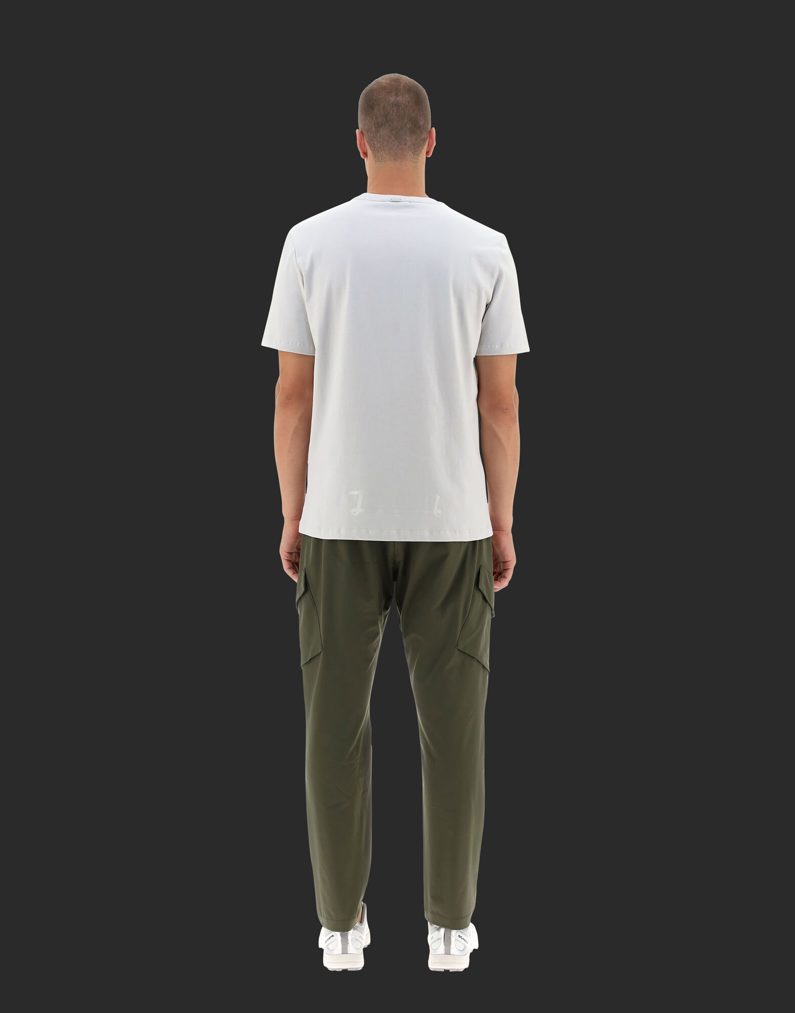 COMPACT JERSEY ナイロンディテール ポケット ラミナーTシャツ 