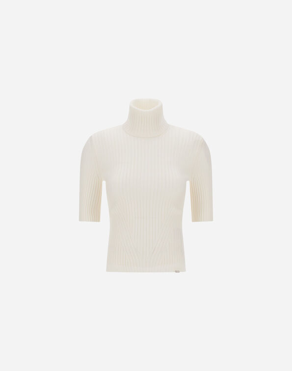 Herno RIBBED WOOL TURTLENECK White ML000085D703871000