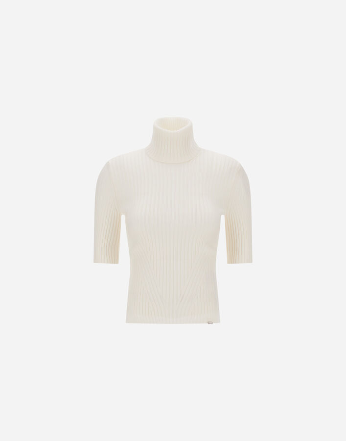 Herno RIBBED WOOL TURTLENECK White ML000085D703871000