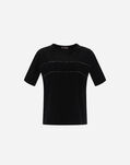 Herno RESORT SUPERFINE COTTON STRETCH T-SHIRT WITH SEQUIN DETAIL Black JG001DR520039300