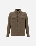 Herno SHACKET IN HOUNDSTOOTH WOOL AND COTTON Blue/Military GI000548U334649277