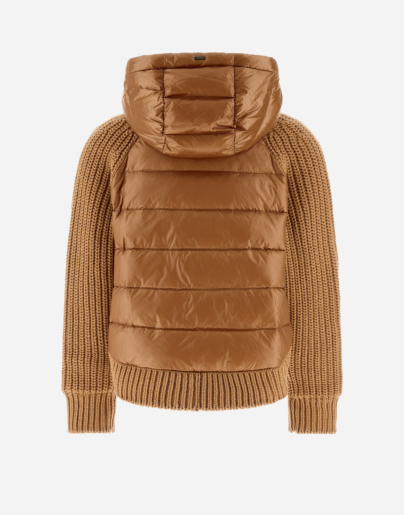 SWEATSHIRT IN INFINITY WOOL AND NYLON ULTRALIGHT in Camel